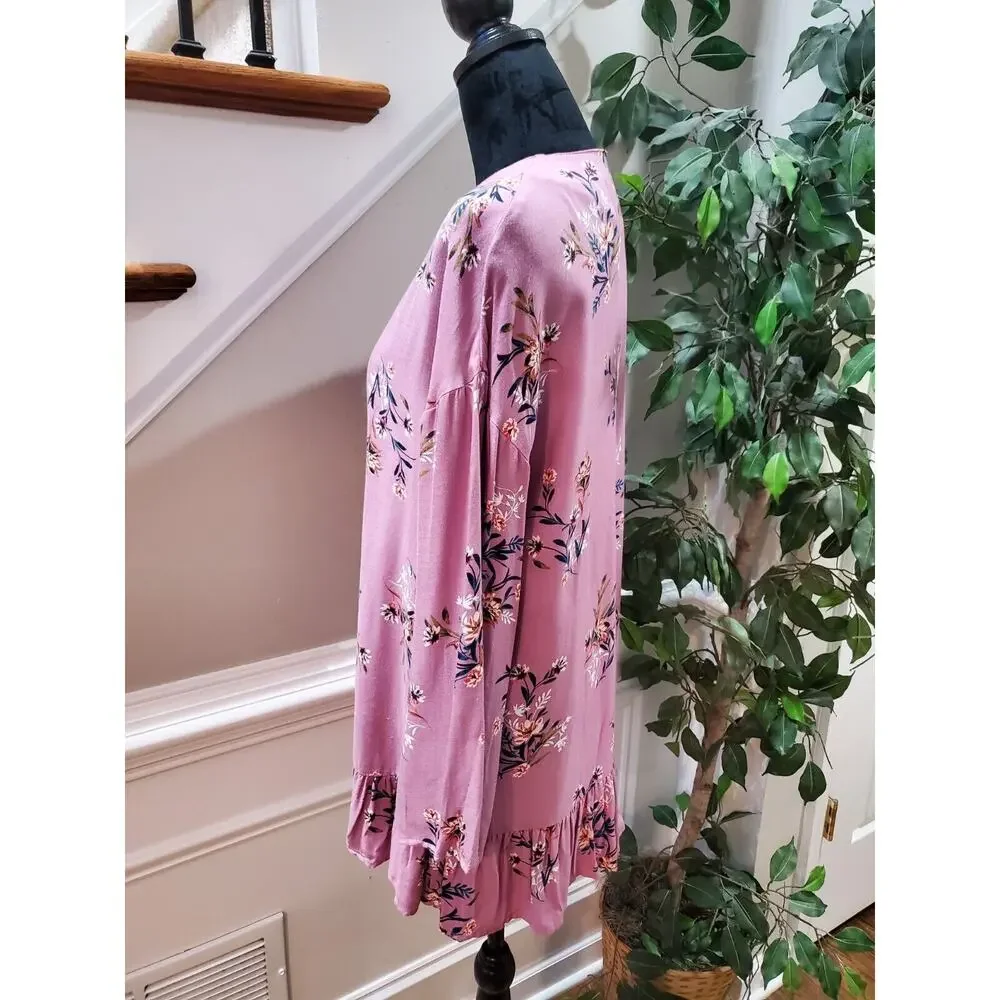 Cotton On Women's Pink Floral Viscose Long Sleeve Open Front Casual Jacket XS - Picture 5 of 9